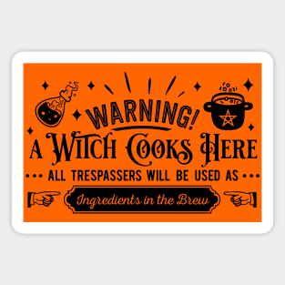 Warning a witch cooks Magnet